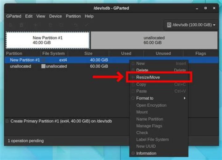 How to move Linux Swap Partition - GParted