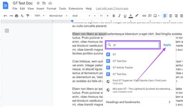 How to open a link with only a keyboard on Google Docs