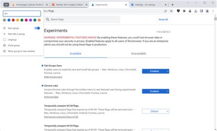 How to open bookmarks in a new Tab Group on Google Chrome