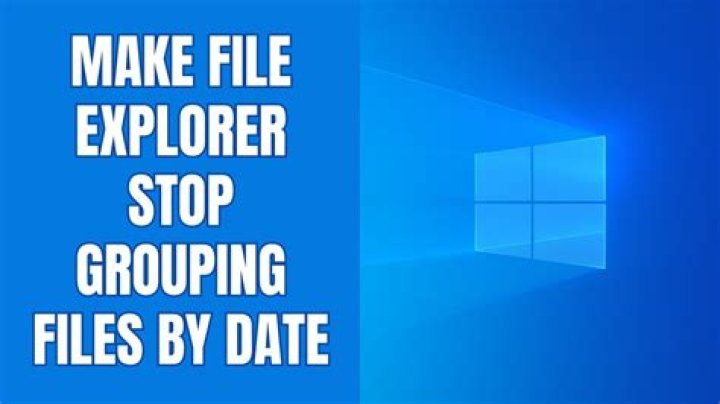How to permanently disable Group By in File Explorer Windows