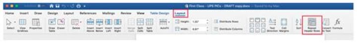 How to prevent orphaned table headers in Microsoft Word?