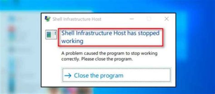 How to prevent "Shell Infrastructure Host" (sihost.exe) from slowing down the opening of images on the network?