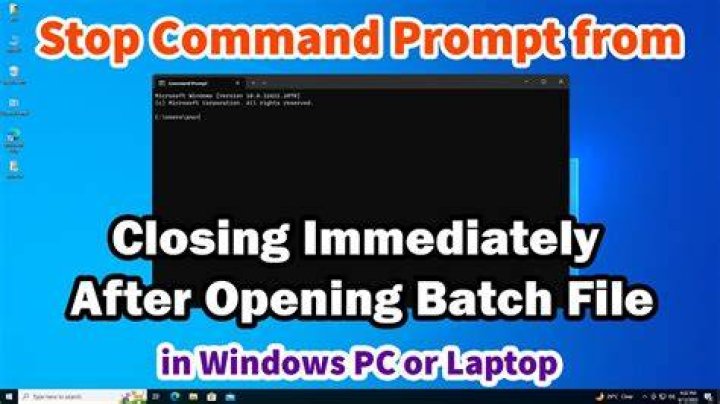 How to prevent the command prompt from closing after execution?