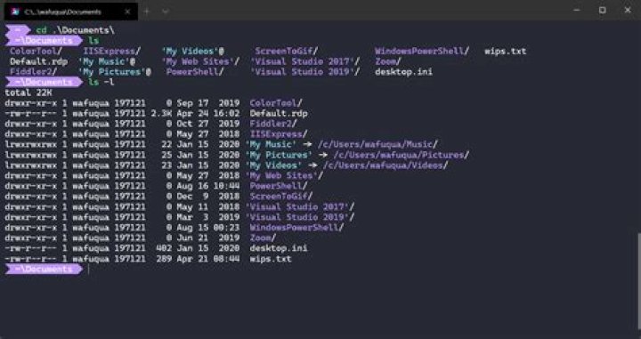 How to produce a Linux-like `ls` output in Powershell?