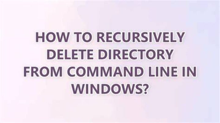 How to recursively delete directory from command line in windows?