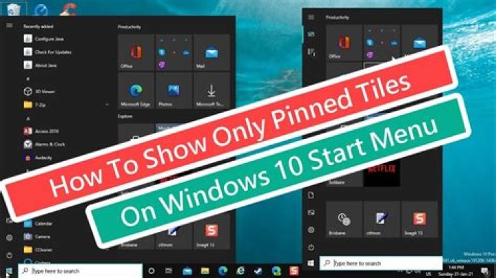 How to remove the Pinned tiles in Start Menu