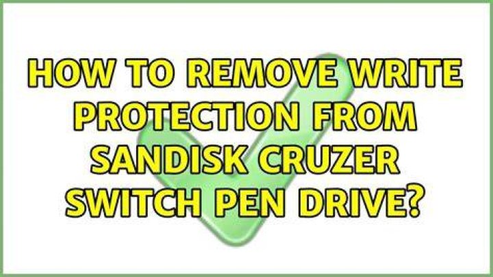 How to remove write protection from sandisk cruzer switch pen drive? [duplicate]