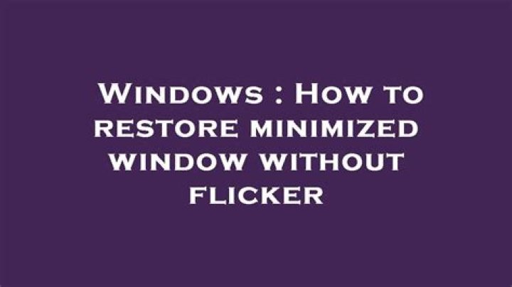 How to restore all minimized windows in Windows 7