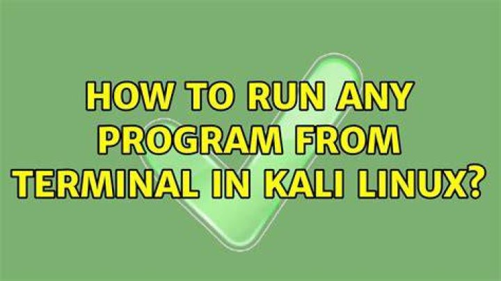 How to run any program from terminal in kali linux?
