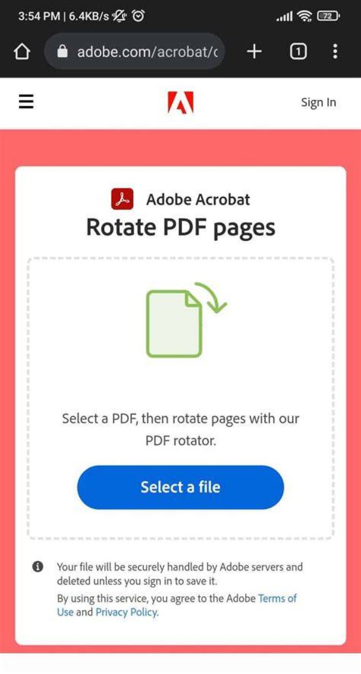 How to save a rotated Adobe PDF file