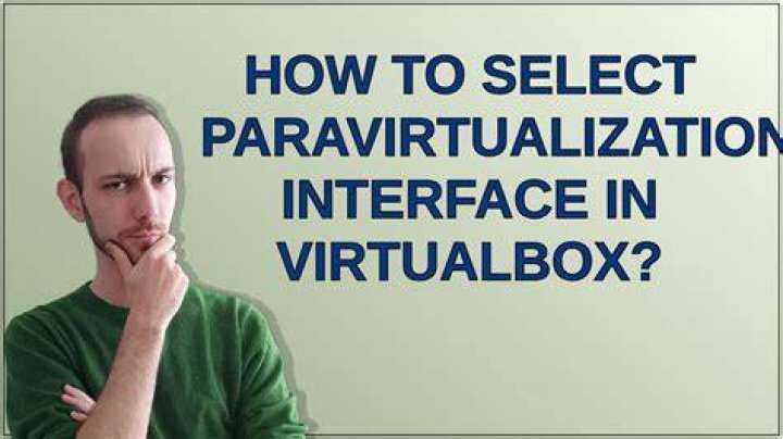 How to select paravirtualization interface in VirtualBox?