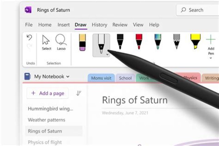 How to set drawing automatically when using pen in OneNote?