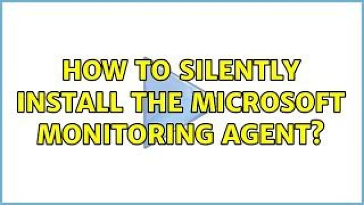 How to silently install the Microsoft Monitoring Agent