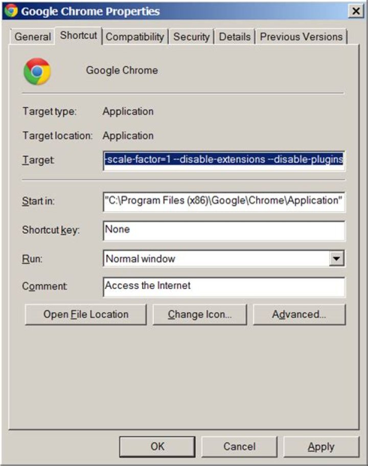 How to start Chrome without plugins?