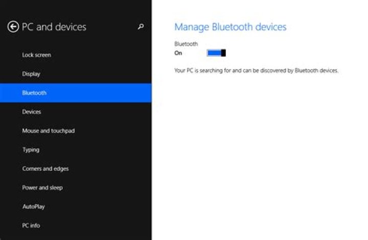 How to turn on/off Bluetooth on Windows 8.1