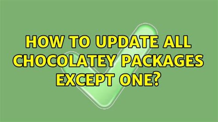 How to update all Chocolatey packages except one?
