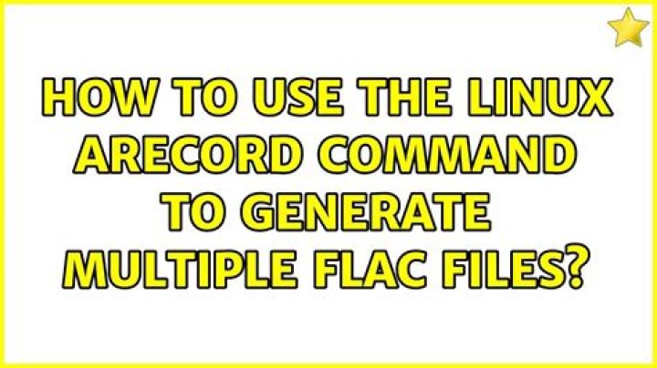 How to use the Linux arecord command to generate multiple FLAC files?
