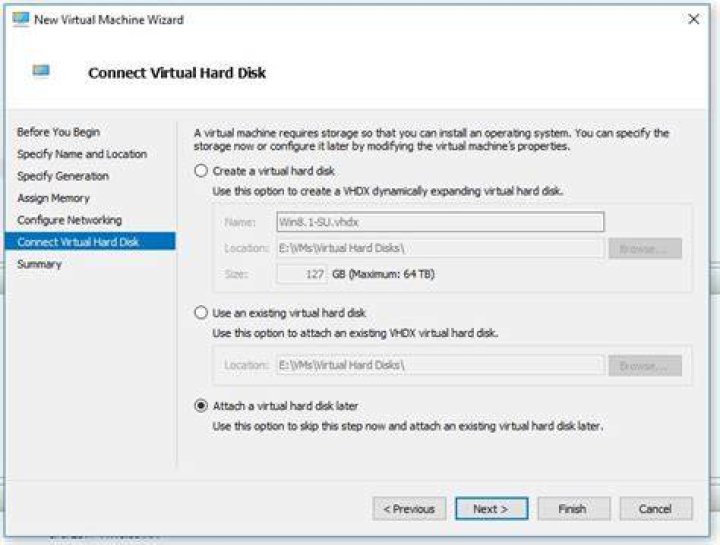 Hyper-V create VM with existing .vhdx