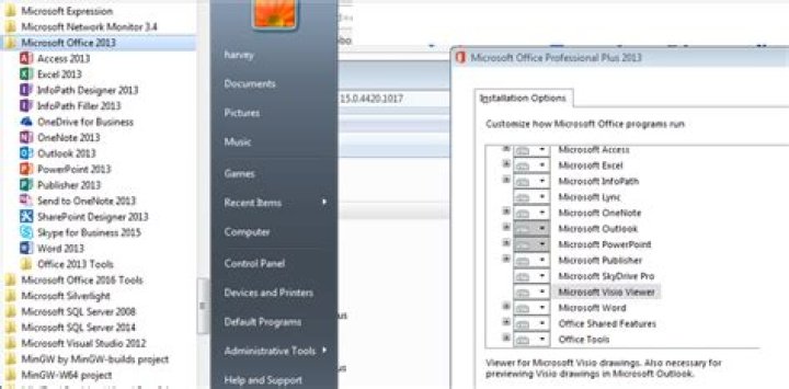 I can't see Visio in the start menu after installing it in MS Office 2013