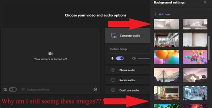 I deleted Teams' default background images, but why do they still appear?