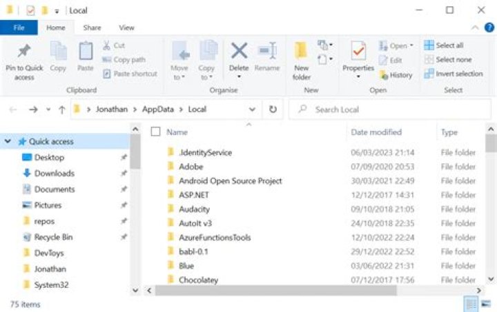 I dont find the lxss directory within my C:/Users/UsernameAppData/Local directory