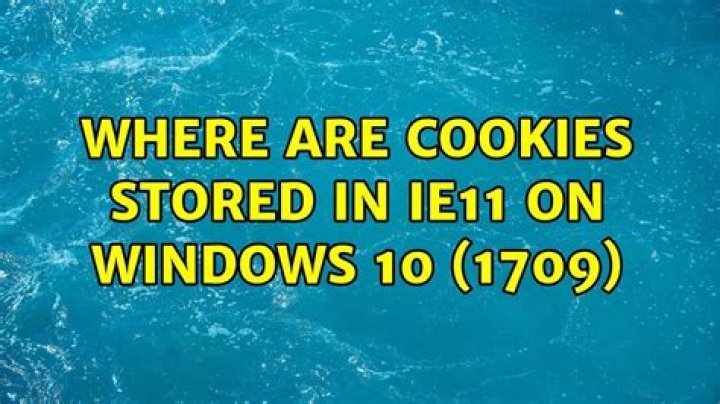 IE11 where are cookies really stored?