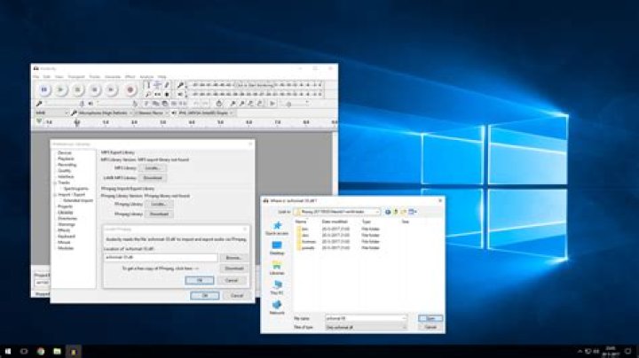 Import FFmpeg into Audacity