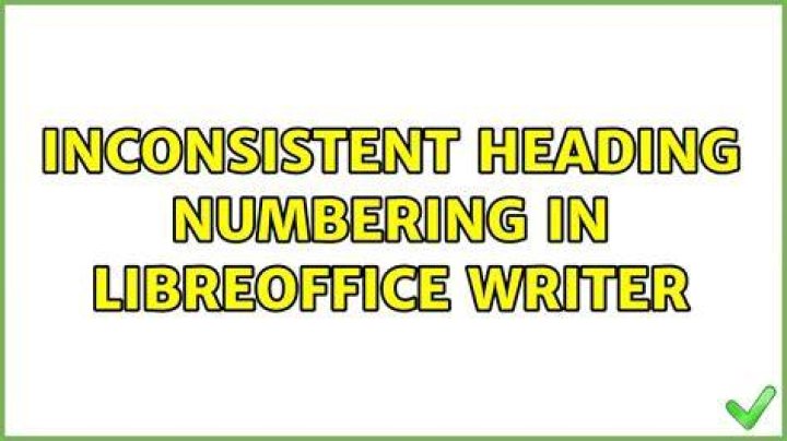 Inconsistent heading numbering in LibreOffice writer