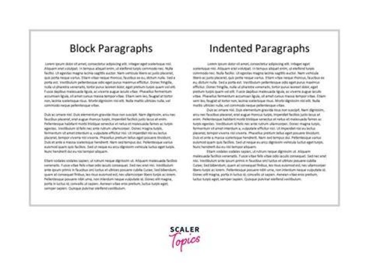 indents are different