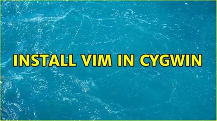 Install Vim in Cygwin