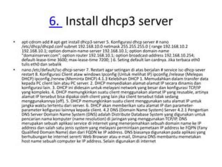 Installing DHCP3 Server