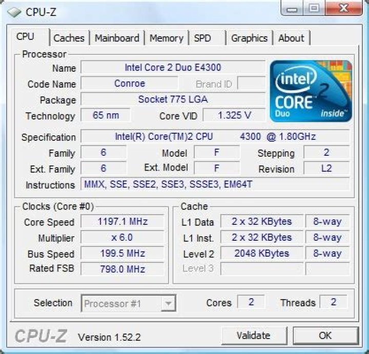 Intel® Core™2 Duo Processor E4300 - Is it a 64 Bit Processor?