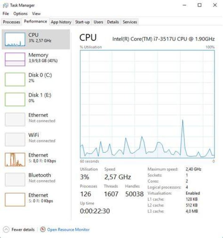 Intel CPU using low clock for no reason