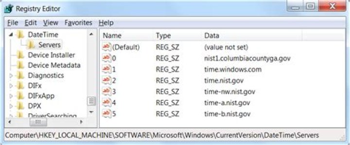 Internet Time tab has disappeared from the Date and Time applet of the Control Panel