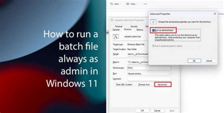 Is it possible to automatically run a batch file as administrator