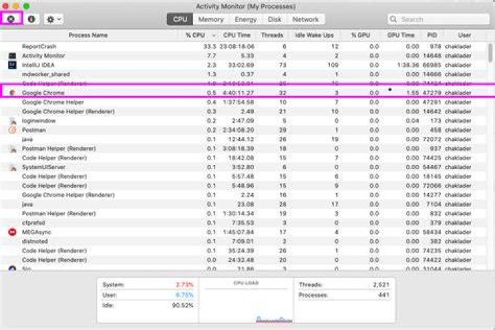 Is there a way to list—and kill—running processes on Mac OS X in a Windows “Ctrl+Alt+Delete”-like way?