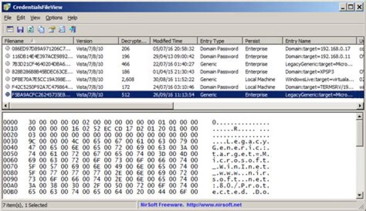 Is there a way to view password stored in Windows Credentials?