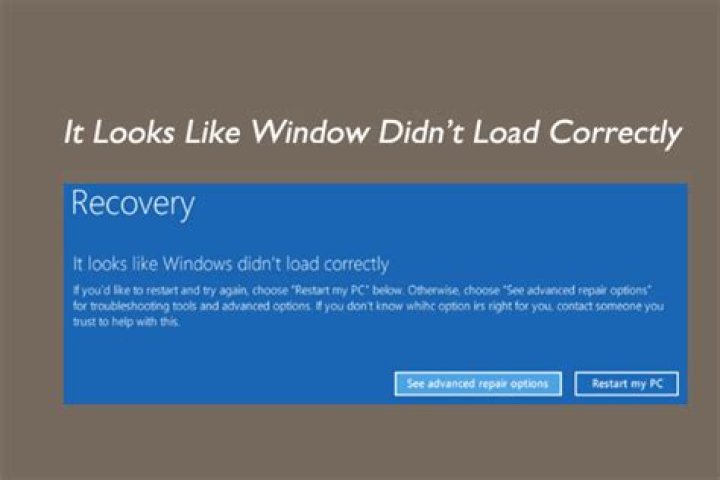 "It looks like Windows didn't load correctly" after power loss