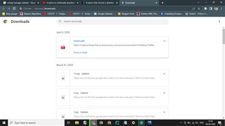 It seems that Chrome is downloading something continuously and daily but nothing seems to download?