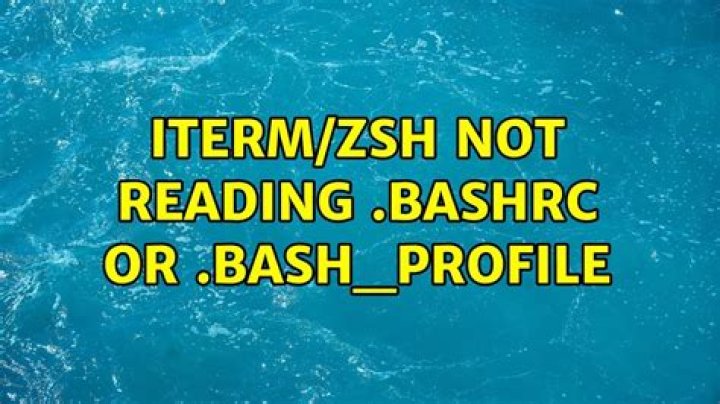 iTerm/zsh not reading .bashrc OR .bash_profile