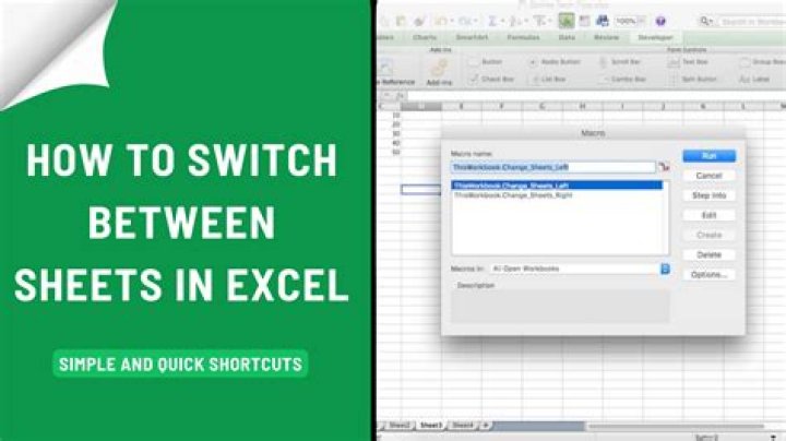 Keyboard shortcut to switch between sheets in Excel