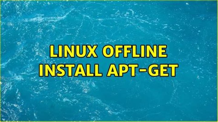 Linux offline install apt-get