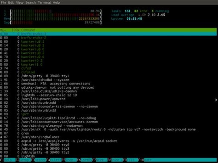 Linux "top -c" to show full command