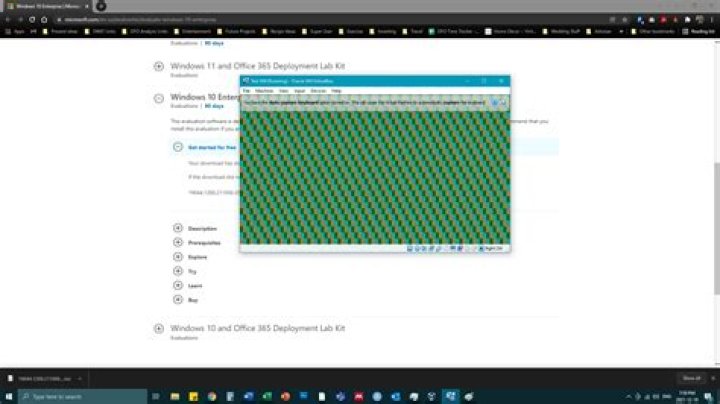 Loading VirtualBox with Windows 10 Enterprise results in a plaid screen and nothing else
