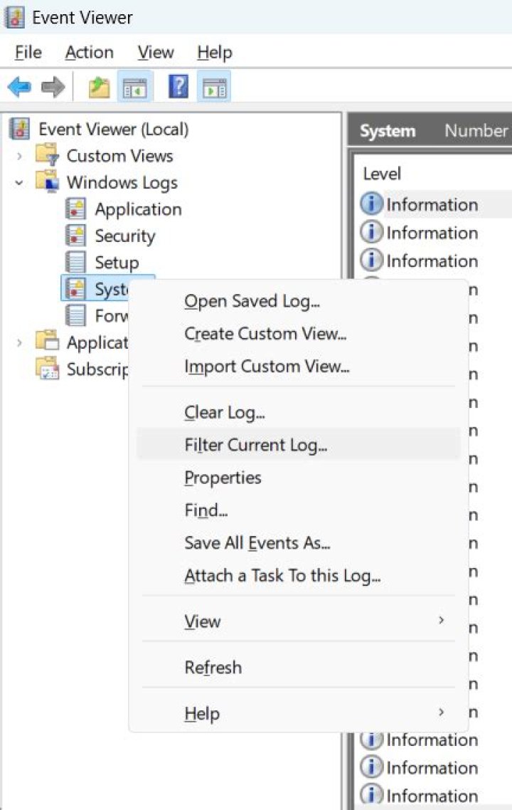 Location of Event logs in Windows