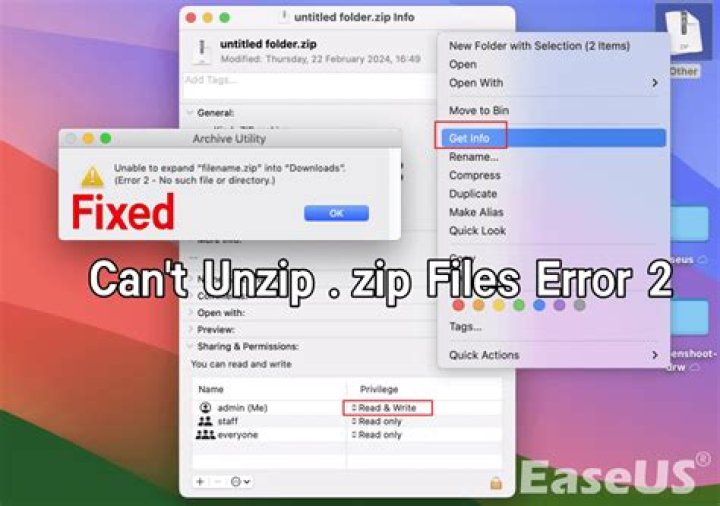 Mac OS: Unable to expand zip file