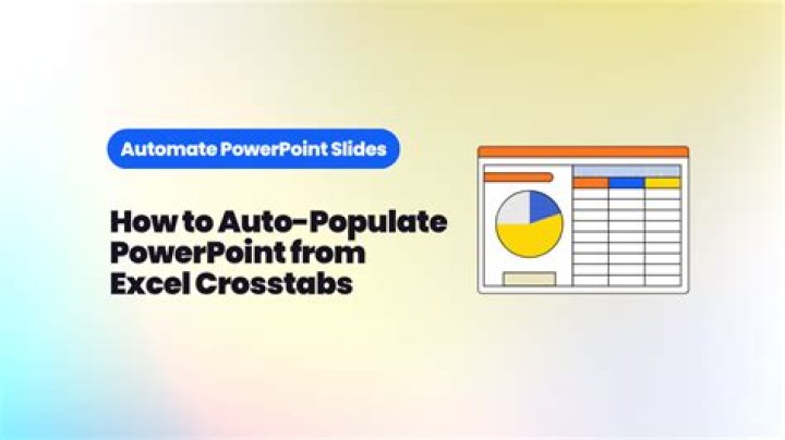 Make PowerPoint 2016 slide auto-populate with Excel data