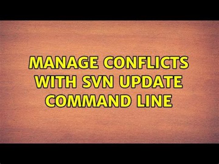 Manage conflicts with svn update command line