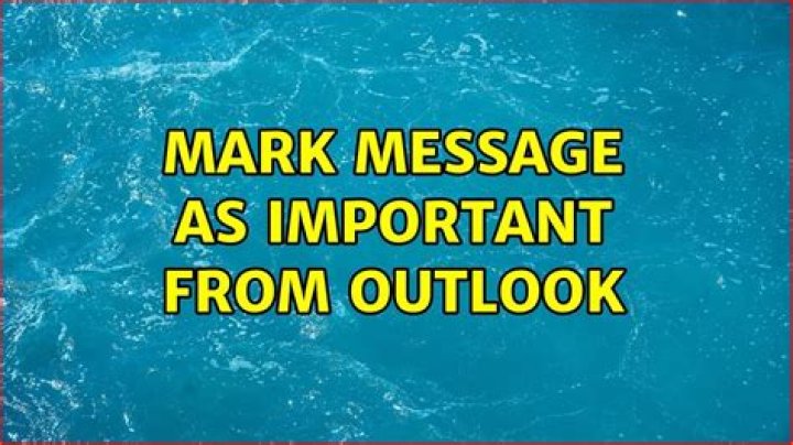 mark message as important from Outlook