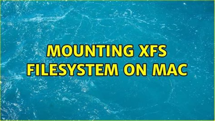 Mounting XFS filesystem on Mac
